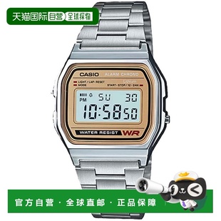 自营Casio Men’s Digital Watch with Gold-Toned Dial - A158WE