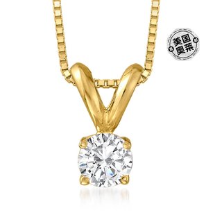 Simons 克拉黄金单颗钻石吊坠项链 美国 自营 英寸 Ross