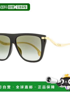 自营Jimmy Choo 女士 Browline 太阳镜 Suvi/S 807FQ 黑色/金色 5