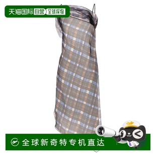 带有精致 自营 透明硬纱连衣裙 salvatore 格 ferragamo不对称