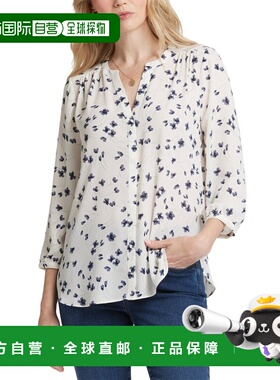 自营NYDJ Pintuck Blouse - blue 美国奥莱直发