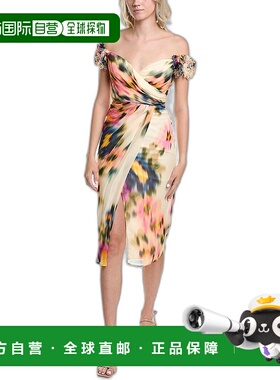 自营 Carla Ruiz 中长连衣裙 - 白色 美国奥莱直发