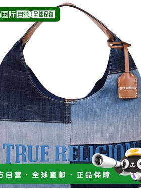 自营True Religion Patchwork Denim Hobo Bag - denim/blue 美国