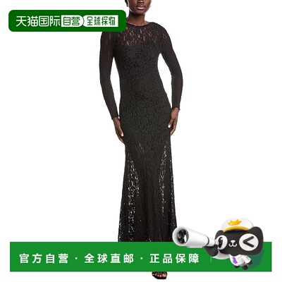 自营Kenneth Cole Lace Maxi Dress - Black 连衣裙美国奥莱直发