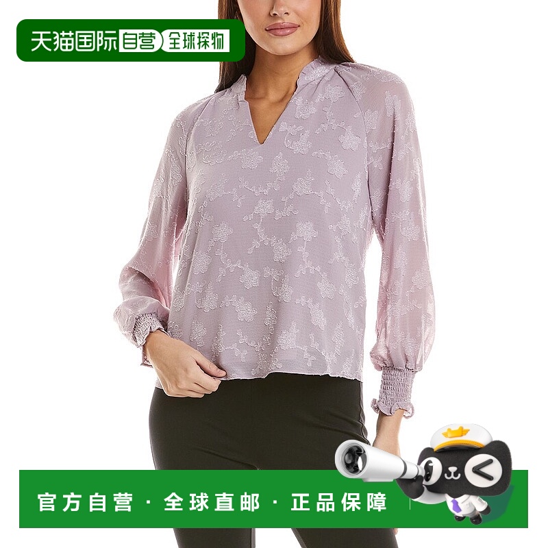 自营Nanette Nanette Lepore Pebble Crepe Blouse - pink 美国奥