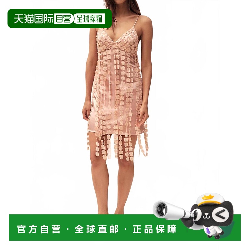 自营saylor米色闪光连衣裙 美国奥莱直发