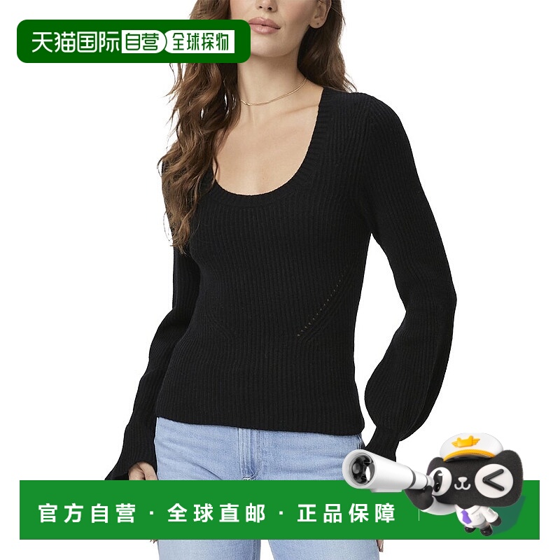 自营PAIGE  Virtue Wool-Blend Top - black 美国奥莱直发