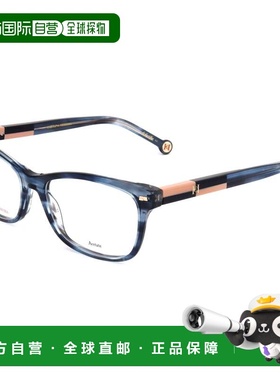 自营Carolina Herrera Women's 54 mm Blue Opticals - blue horn