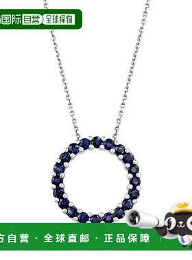 自营 925 纯银 Ross-Simons 蓝宝石圆圈永恒项链 - 16 英寸 美国