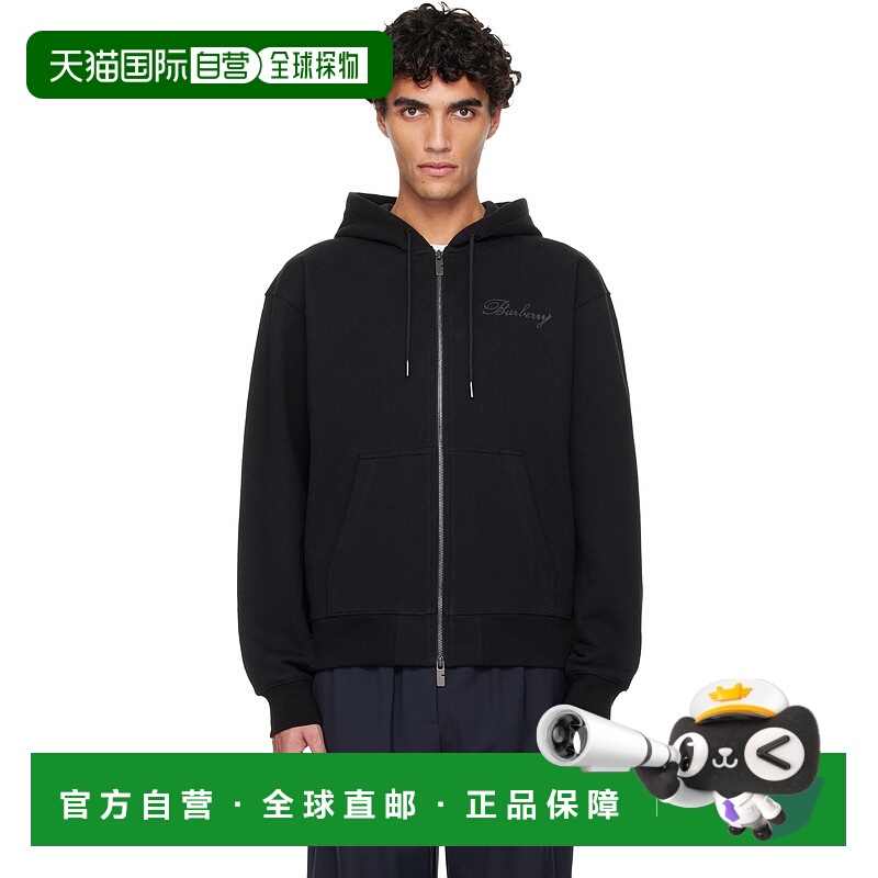 1h可退 香港直邮潮奢 Burberry 巴宝莉 男士 黑色 Rory 连帽衫 81