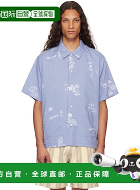 1h可退 香港直邮潮奢 CARHARTT WIP 男士 蓝色 Stamp 衬衫 I03368