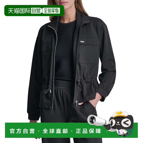 自营DKNY Arid Pique技术夹克-黑色 美国奥莱直发