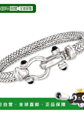 自营 Ross-Simons Italian Sterling Silver Horsebit Bracelet W