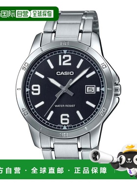 自营Casio Men’s Silver Stainless Steel Watch with Black Dia