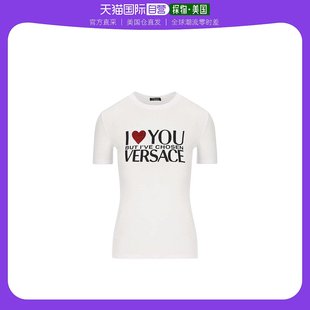 T恤范思哲设计师印花 versace 上装 女士 美国直邮