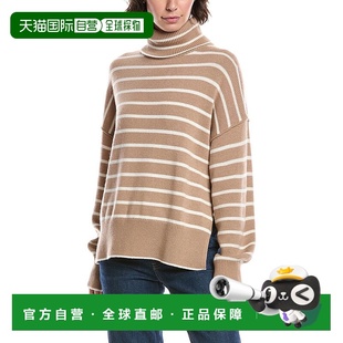 自营theory理论厚羊毛和羊绒混纺毛衣-棕褐色 美国奥莱直发高领