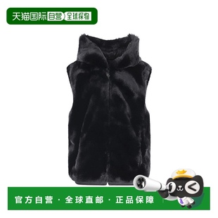 黑色 人造毛皮夹克 美国奥莱直发 knuckles无袖 自营moose