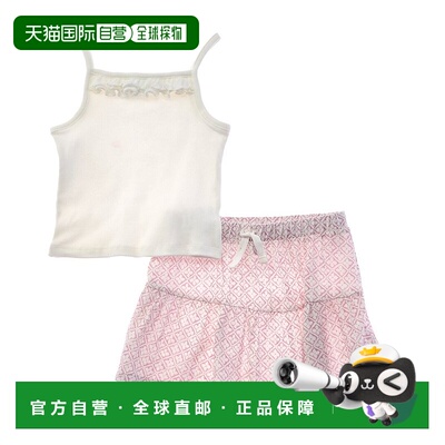 自营 Splendid 2pc Sugarland Top & Skirt Set - white 美国奥莱
