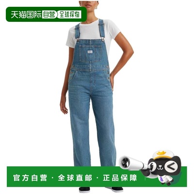 自营Women's Levi's Overalls Blue Denim Cotton Adjustable Str