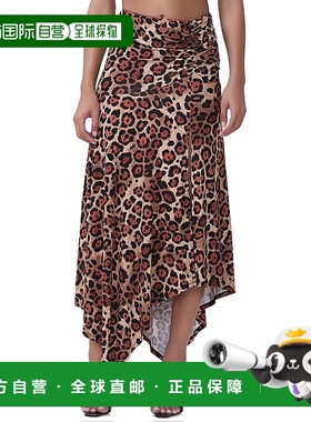 自营 AFRM Mattie Side Ruched Slit Skirt - brown 美国奥莱直发