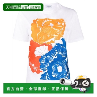 美国奥莱 白色 直发 ferragamo白色棉质T恤 自营salvatore