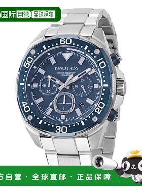 自营Nautica Nct Blue Sail Chronograph Stainless Steel Watch