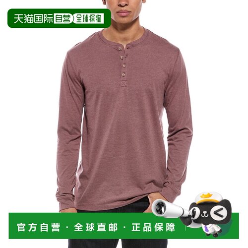 美国直邮自营weatherproof vintage耐候复古球衣亨利-粉红色 美