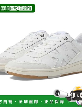 自营Women's Michael Kors Rebel Sneakers White Leather Lifest