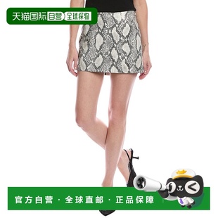 白色 自营 bone破布爱默生皮革迷你裙 美国奥莱直发半身裙 rag