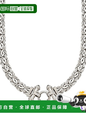 自营 Ross-Simons 纯银拜占庭式项链配黑色缟玛瑙 18 英寸 美国奥