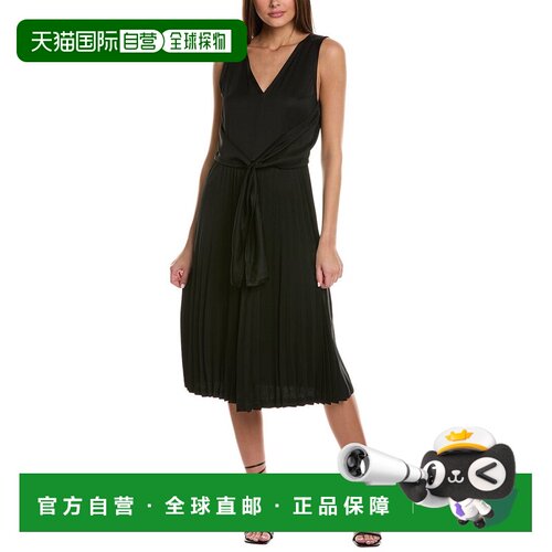 自营3.1 Phillip Lim V-Neck Dress - black 美国奥莱直发连衣裙