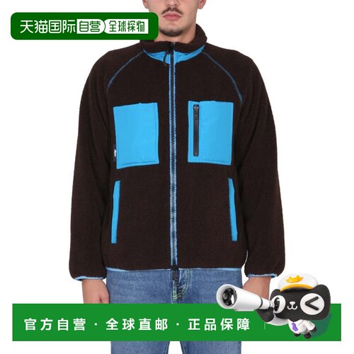 自营msgmTextured High Neck Jacket - black 美国奥莱直发夹克