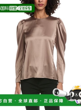 自营FRAME Denim Draped Femme Blouse - brown 美国奥莱直发