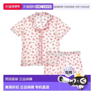 自营 Rene Rofe 2件套Happy Days蕾丝镶边短款睡衣-多色 美国奥莱