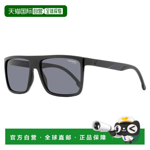 自营Carrera男士平顶矩形太阳镜8055/S 807IR黑色58mm-807ir 美国