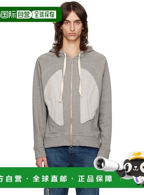 1h可退 香港直邮潮奢 Edward Cuming 男士 灰色 Lung Window 连帽