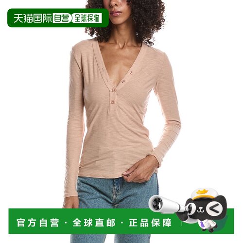 自营James Perse Henley上衣-粉红色 美国奥莱直发