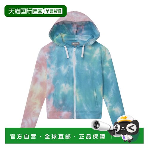 自营Tractr Jeans Watercolor French Terry Zip Up Hoodie - mul