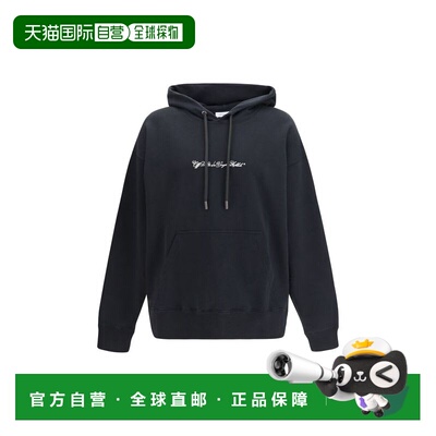 自营off-whiteOff- Cotton Men's Sweatshirt - black 美国奥莱直