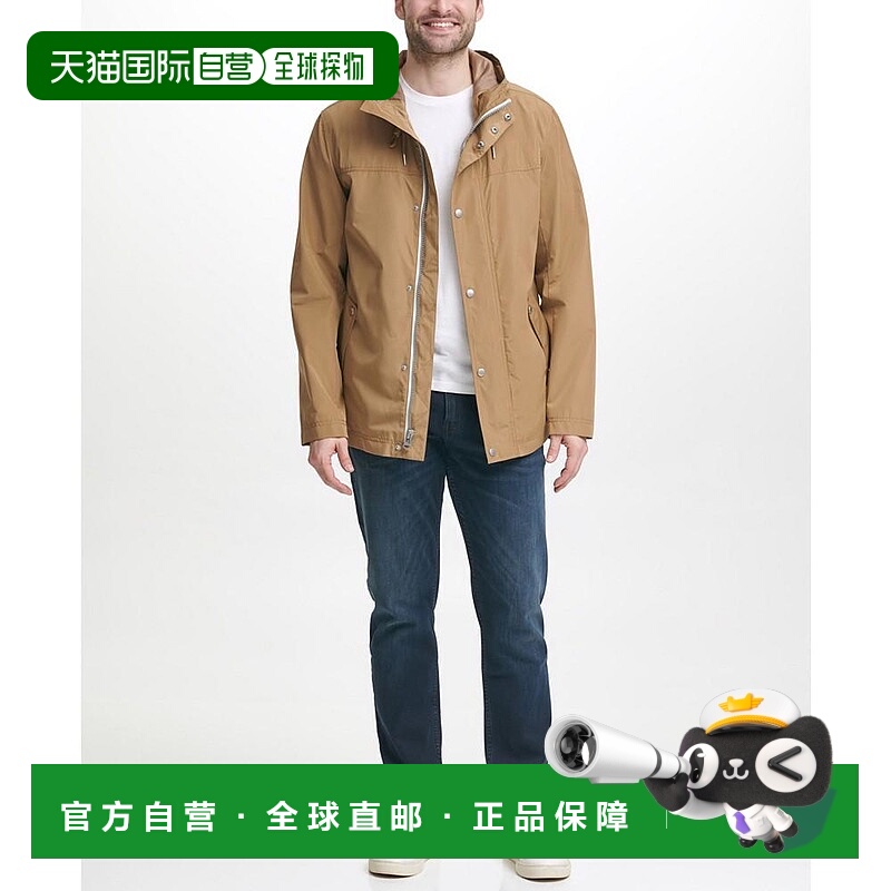 【美国直邮】cole haan 男士 外套连帽拉链雨衣夹克