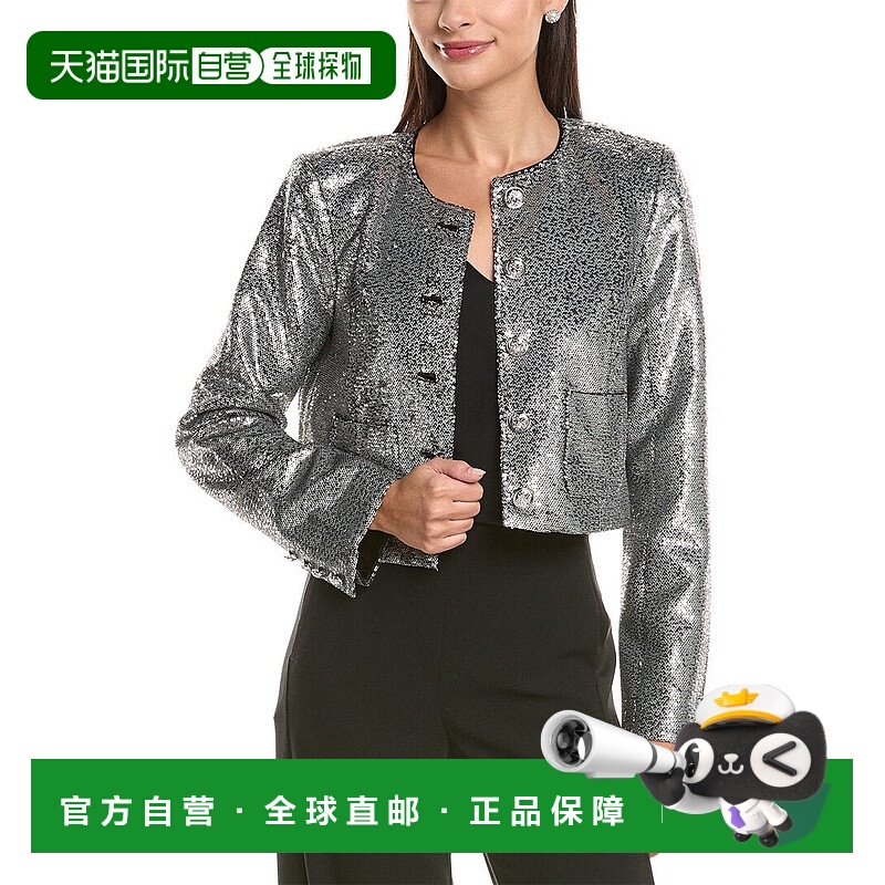 自营cinq a septCinq à Sept Randi Sequin Jacket - metallic