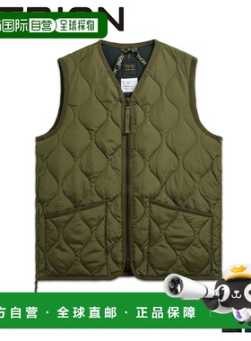 自营 TAION 内羽绒背心外套男女 拉链 W 羽绒背心橄榄 001ZML-1