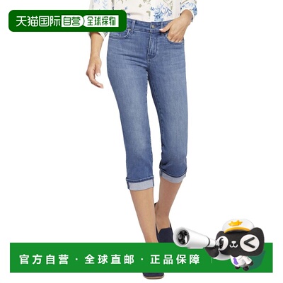 自营NYDJ Petite Marilyn Stunning Crop Jean - blue 美国奥莱直