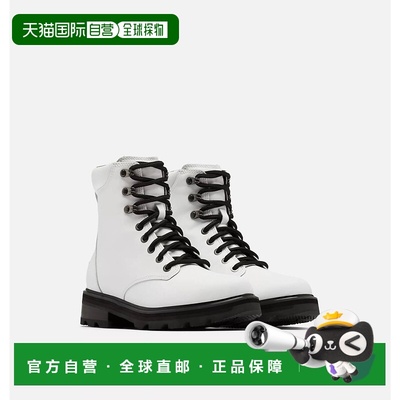 自营sorel女式Lennox蕾丝Stkd防水靴，白色-黑色-白色-黑色 美国