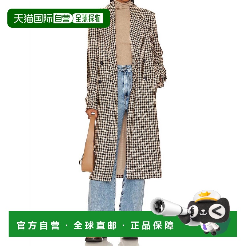 自营bb dakotaPrince Long Sleeve Coat In Plaid - plaid 美国奥