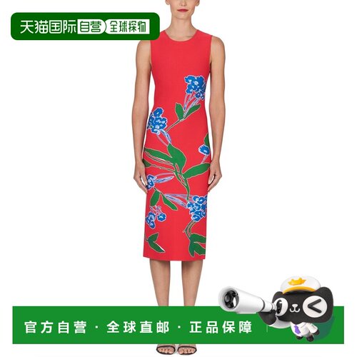 自营Carolina Herrera Knit Midi Dress - red 美国奥莱直发