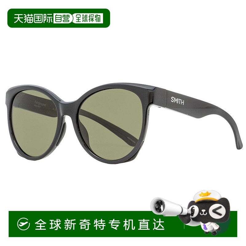 自营 Smith 女士 ChromaPop 太阳镜 Fairground 807L7 闪亮黑色 5