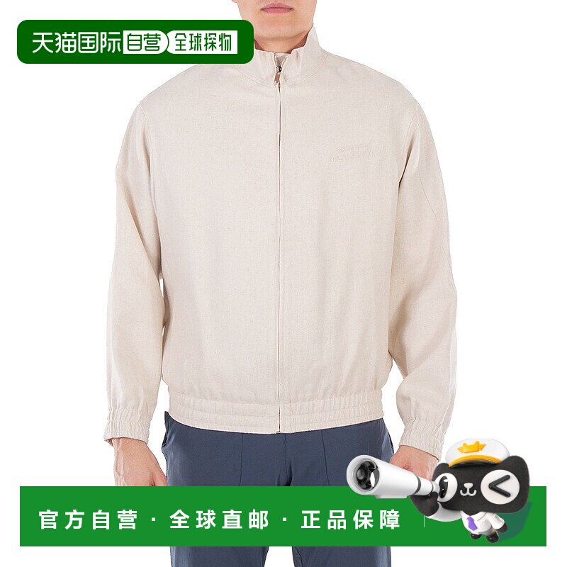 自营 GCDS亚麻混纺标志履带板-白色上衣 美国奥莱直发