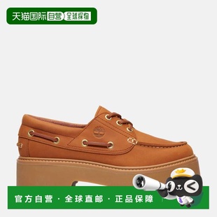 自营timberlandWomen's Stone Street Platform Boat Shoe - rust