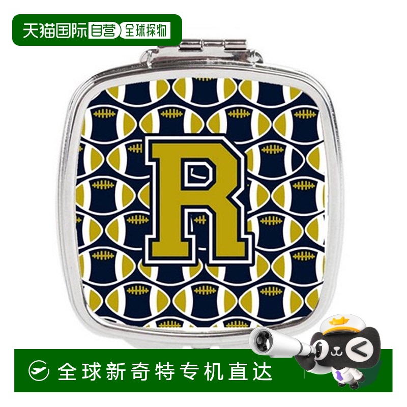 自营Carolines Treasures CJ1074-RSCM字母 R足球蓝色和金色紧&
